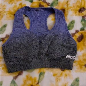 Blue / grey ombré gymshark sports bra